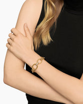 DY Mercer® Chain Bracelet in 18K Yellow Gold with Diamonds, 20mm